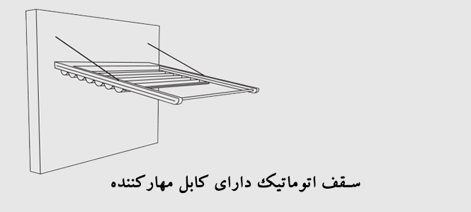 سقف برقی با کابل&zwnj;های کشنده